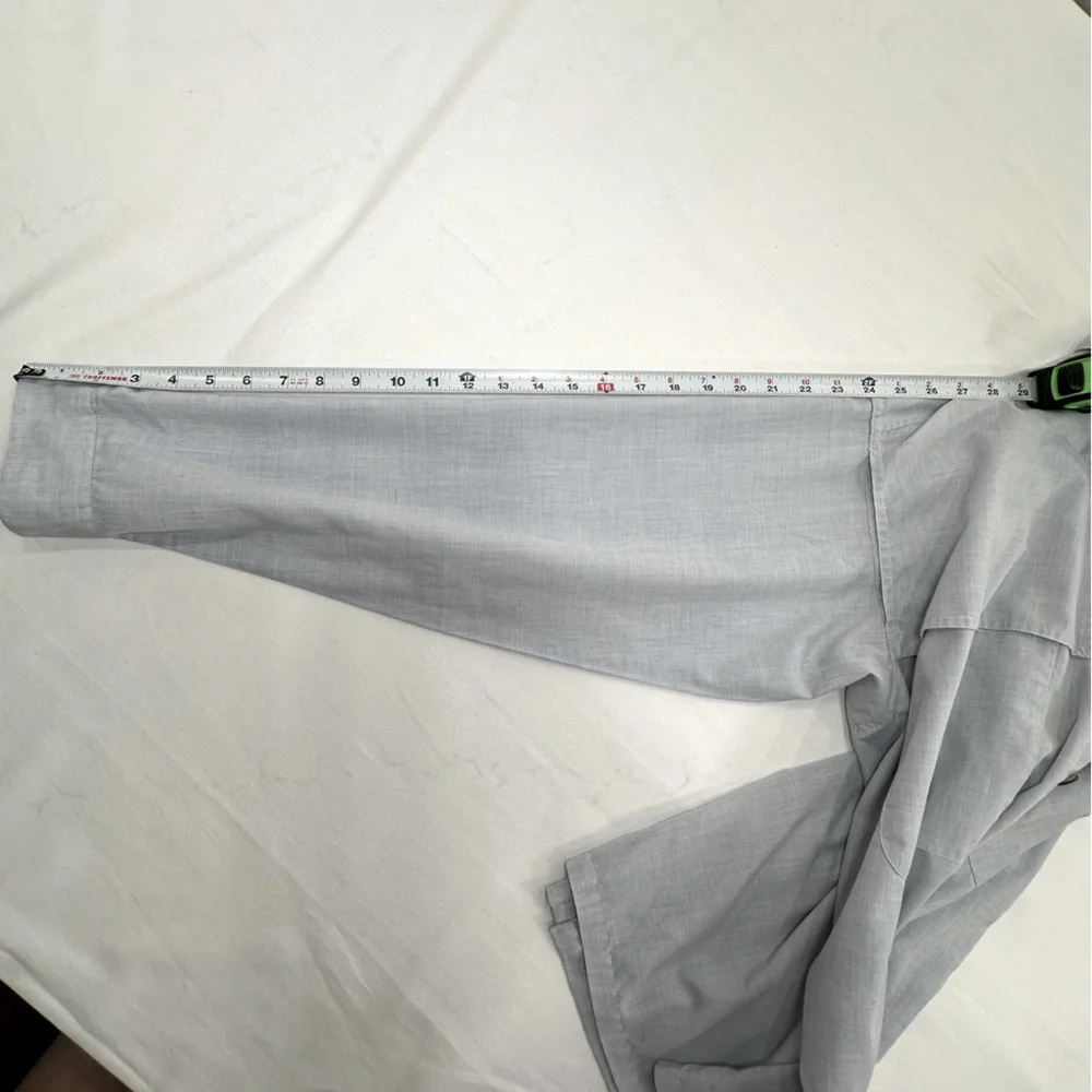 Patagonia Vintage Outdoor Long Sleeve Vented Fishing Shirt Pale Blue/Gray Large - Picture 8 of 15